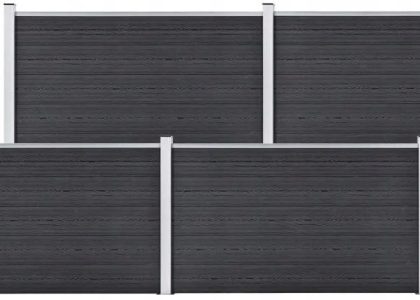 VIDAXL SZARE PANELOWE OGRODZENIE WPC 699X106CM 3053249