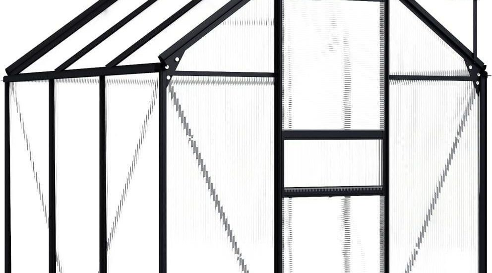 VidaXL Szklarnia, antracytowa, aluminium, 3,61 m² 48209