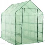 VIDAXL SZKLARNIA OGRODOWA Z 12 PÓŁKAMI, STAL, 143X 8719883733180
