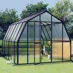 Vidaxl Szklarnia Z Ramą Podstawy Antracytowa 9,98 M² Aluminiowa (3098019)