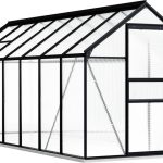 VidaXL Szklarnia z ramą podstawy antracytowa aluminium 2614m³ (48219)