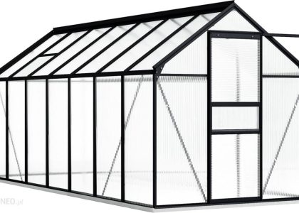 VidaXL Szklarnia z ramą podstawy antracytowa aluminium 2614m³ (48219)