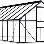 VidaXL Szklarnia z ramą podstawy antracytowa aluminium (48220)