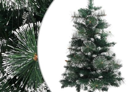 Vidaxl Sztuczna Choinka Ze Stojakiem Zielono-Biała 60 Cm Pvc 340539