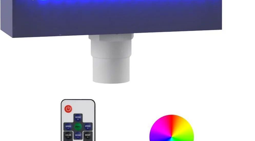 Vidaxl Wylewka Do Wodospadu Z Oświetleniem Rgb Led Akrylowa 30 Cm (151401)