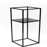 Vividez Verde Vv Kwietnik Metalowy Z Półką Czarny 40cm (10159340)