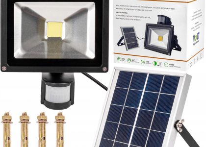 Volt Polska Lampa Solarna Panel Naświetlacz Led Halogen 20W