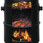 Wędzarnia Ogrodowa 3W1 Okrągły Grill Metalowy 40Cm