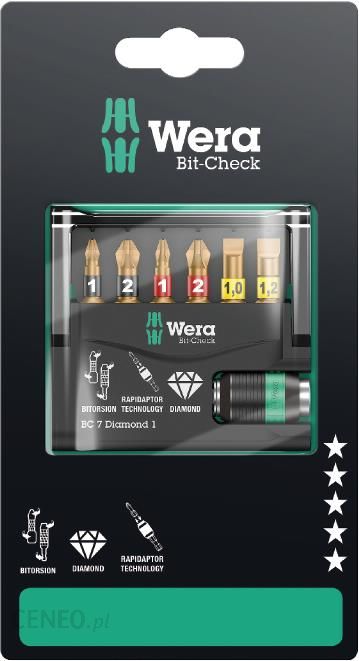 Wera Zestaw bitów Bit-Check 7 Diamond 1 SB na blistrze 05073419001