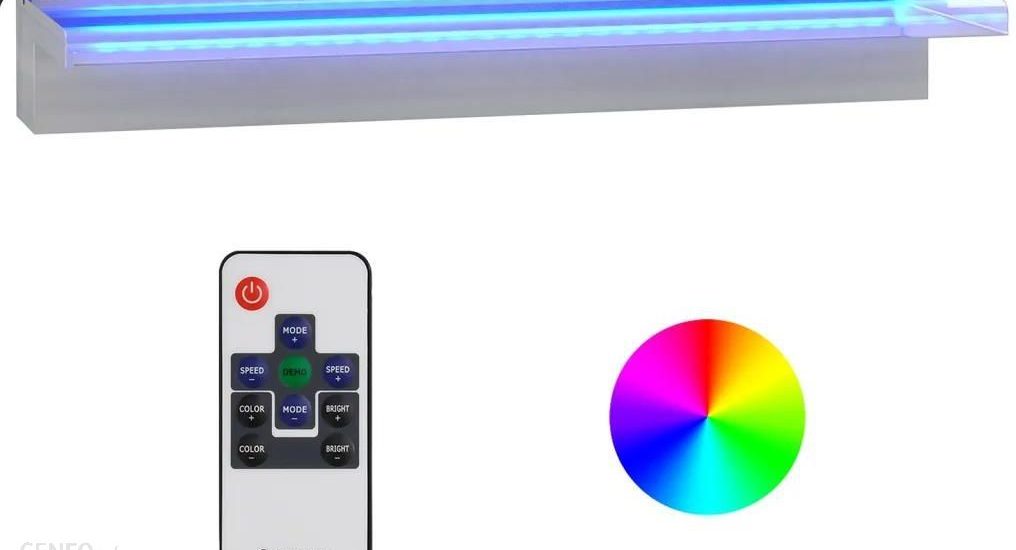 Wylewka Do Wodospadu Z Rgb Led Stal Nierdzewna 60cm
