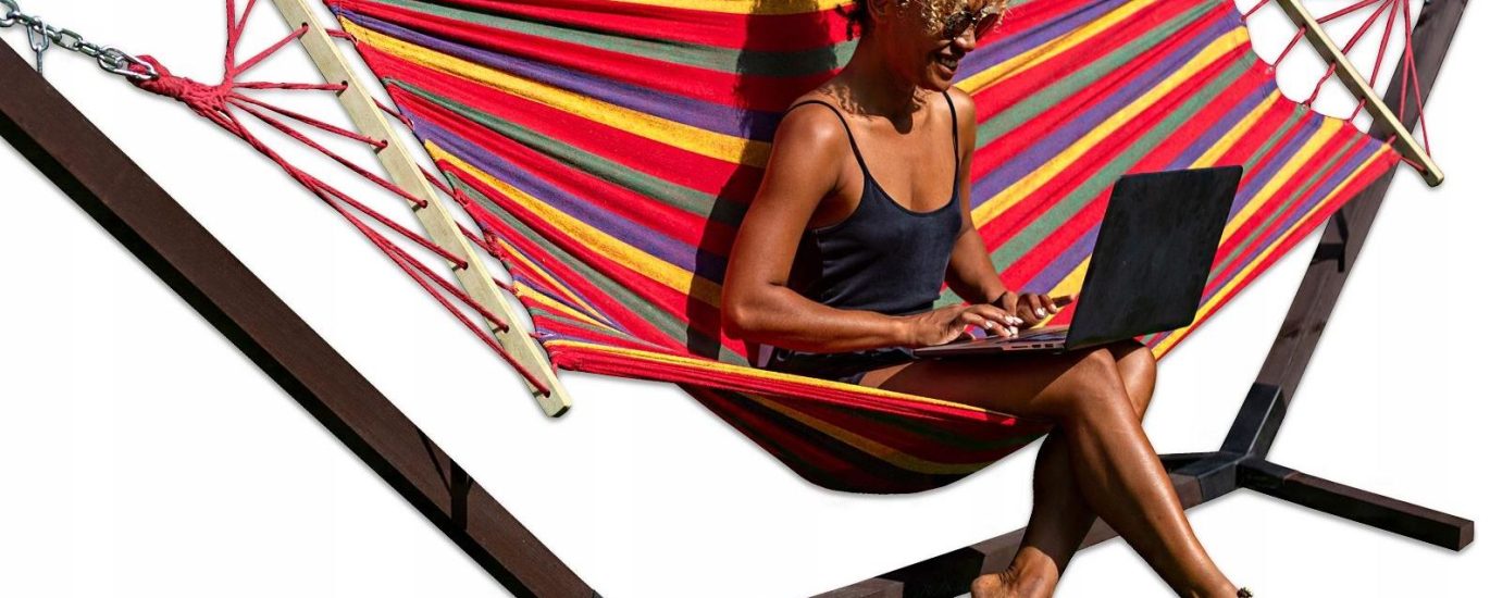 XXL Zestaw Stelaż + Hamak 2 Osobowy – 280 x 150 cm