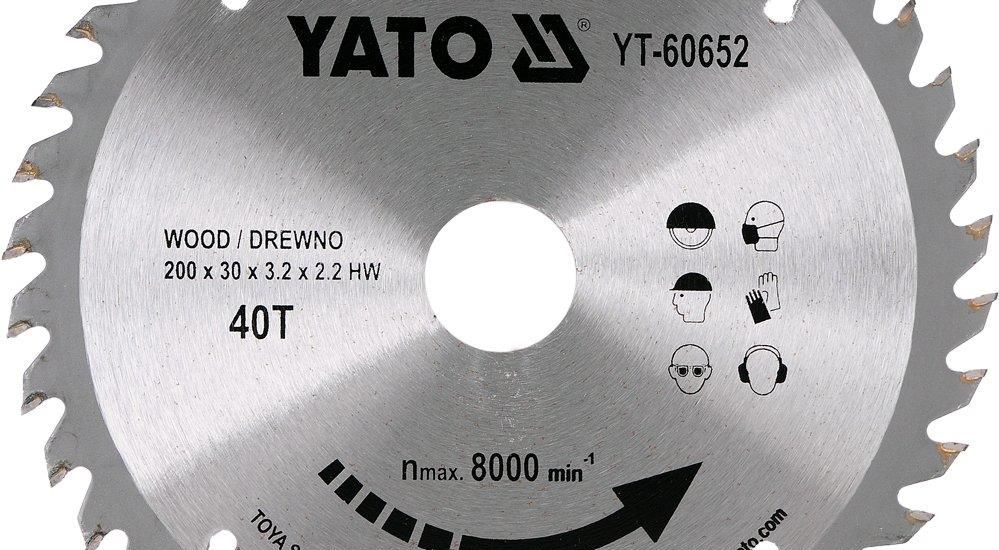 Yato Piła Tarczowa Do Drewna Z Węglikiem Wolframu 40T 200X30Mm YT60652