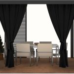 Zasłona Do Altany Ogrodowej Z Tunelem 155X220 155X220 434-01-34 Czarna