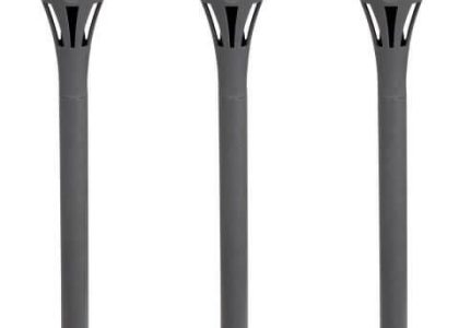Zestaw 3 Lamp Gruntowych Torch Led 0,08W Szarych Do Ogrodu