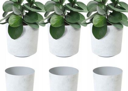 Zestaw 3X Doniczka Osłonka Misa Dom Ogród 25,5cm