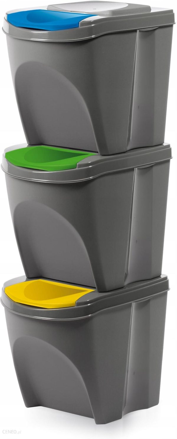 Zestaw 3x20L kosz do segregacji śmieci i odpadów