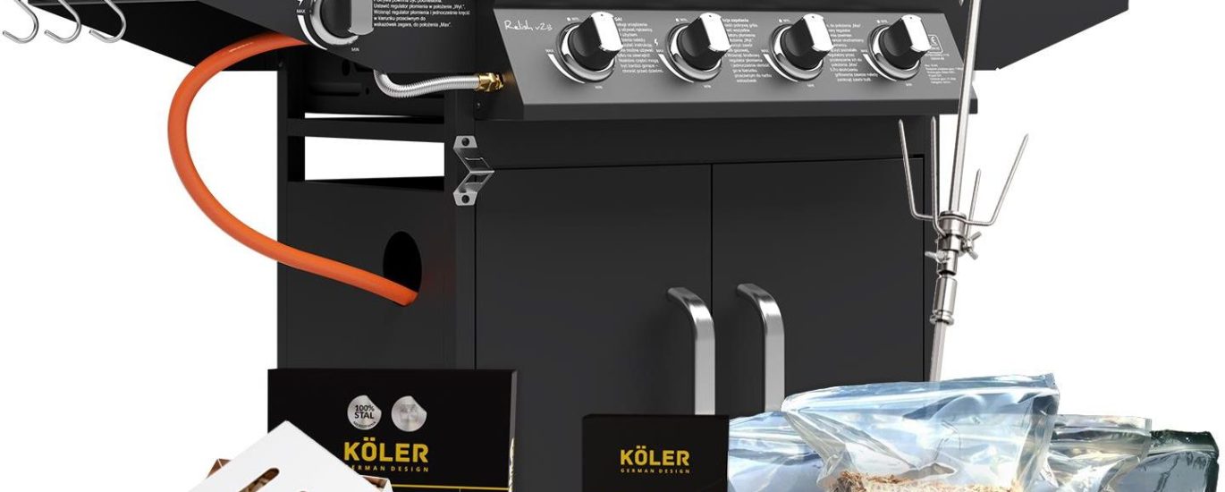Zestaw Do Wędzenia Grill Gazowy Koler Relish V2 Black Rozszerzony