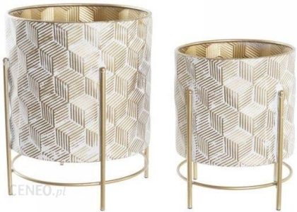 Zestaw Doniczek Dkd Home Decor Metal 2 Części 2 Sztuk 32x32x38,5cm