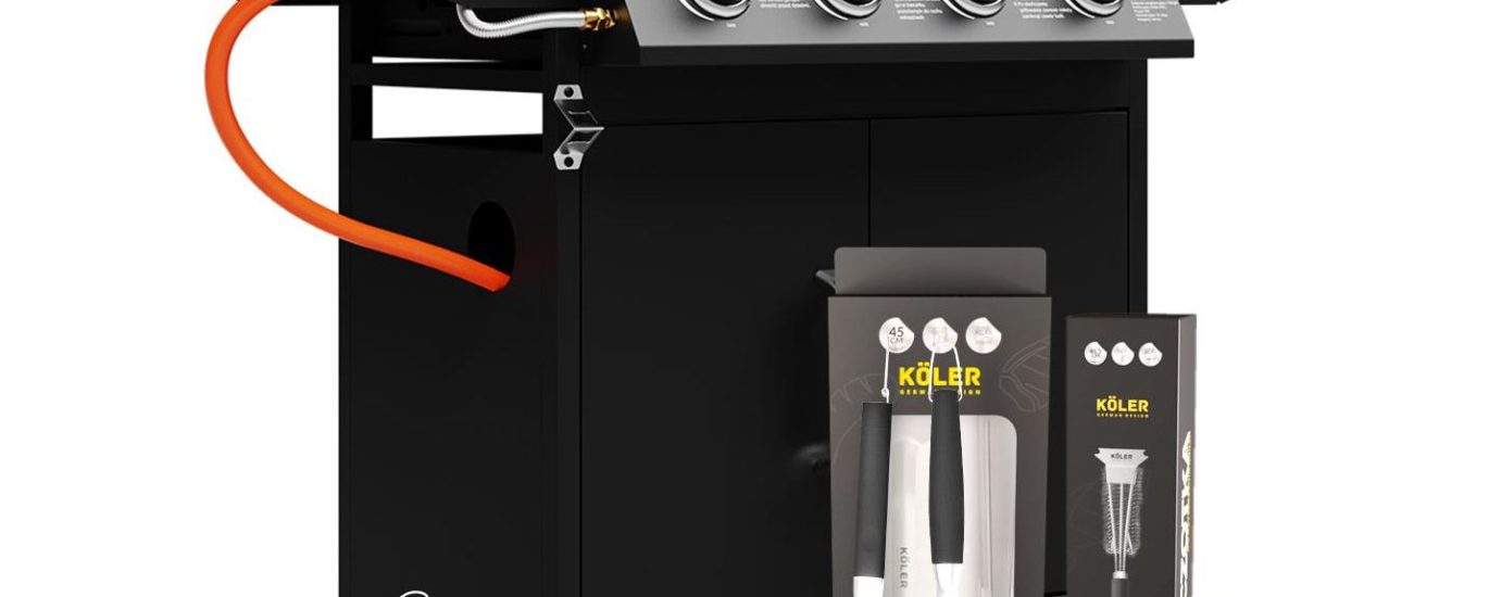 Zestaw Grill Gazowy Koler Relish V2 Black Herbst