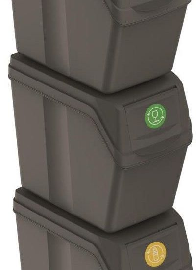 Zestaw koszy na śmieci 20l SORTIBOX 3szt. ISWB20S3-405U