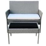 Zestaw Mebli Ogrodowych Technorattan 2X Fotel Sofa Stół Reno Szary 4Os.