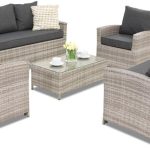 Zestaw Mebli Technorattanowych Parma Coffee 7 Szary Garden Point