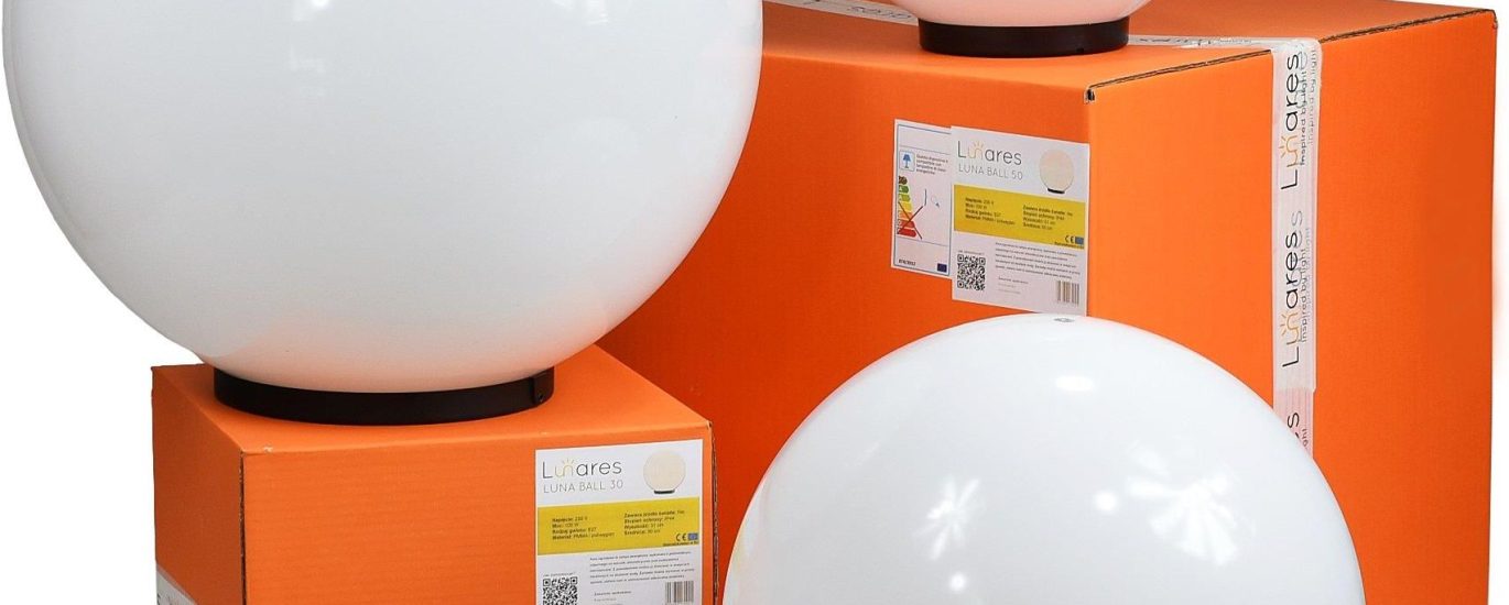 Zewnętrzne Lampy Kule Ogrodowe 20 30 40cm + Żarówki