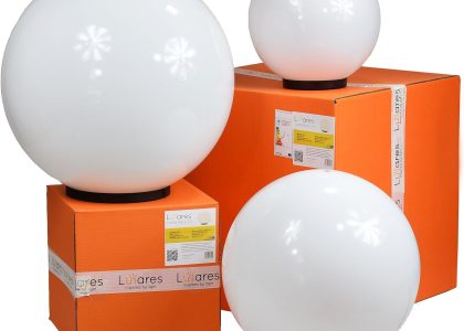 Zewnętrzne Lampy Kule Ogrodowe 20 30 40cm + Żarówki