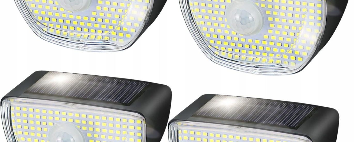 Zmh 4szt. Zewnętrzna Lampa Solarna 180° Ip65
