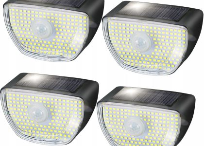 Zmh 4szt. Zewnętrzna Lampa Solarna 180° Ip65