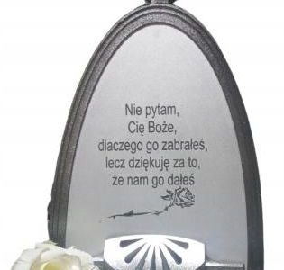 znicz kopuła+wkład z dowolnym grawerem SREBRNY