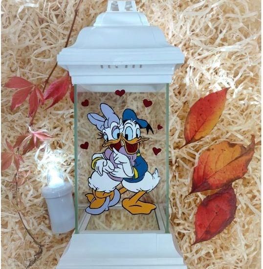 Znicz z motywami bajkowymi (Donald i Daisy)