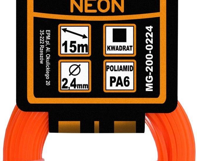 Żyłka Do Wykaszarki Kwadrat Neon 3,0Mm 15M